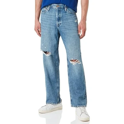 Image of Jack &amp; Jones Jjialex Jjoriginal Relaxed fit jeans, Men&#039;s, Size: 32x32, Blue denim