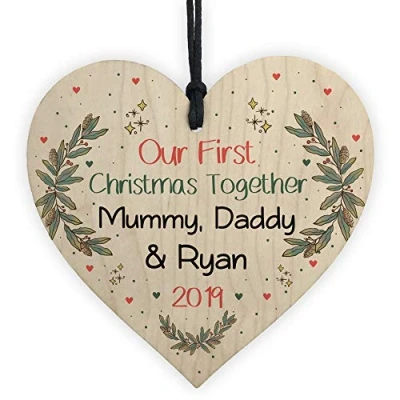 Image of RED OCEAN Personalised Family Christmas Bauble Babys 1st New Baby Tree Decoration