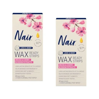 Image of Nair Hair Remover Wax Ready Strips 40 Count Legs/Body