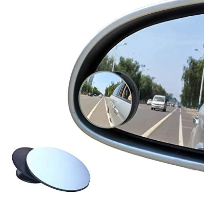 Image of Pack 2 Blind Spot Mirrors, Round Frameless 360 Rotate Sway Adjustable HD Glass Convex Mirror Maximize RearView Universal for Car SUV Trucks Traffic Safety