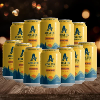 Image of Athletic Brewing Co Upside Dawn American Alcohol Free Golden Ale ABV 0.5% (12 Pack)