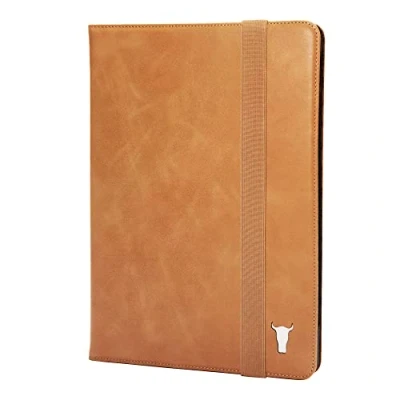 Image of TORRO Case Compatible with iPad 10th Generation Genuine Leather Gen 2022 Stand Function and Wake/Sleep (Tan)