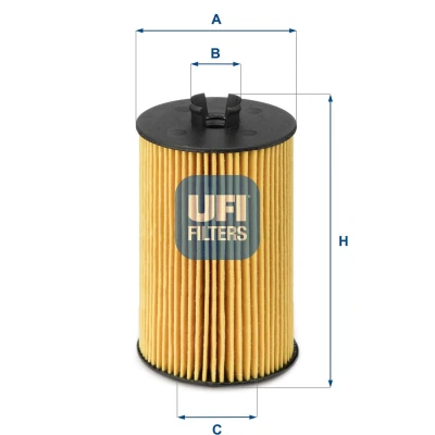 Image of 1K0127177A, 1K0127434, 1K0127434A Fuel Filter UFI 26.014.00 Insert VOLKSWAGEN: Golf 5, Caddy 3, Touran I, AUDI: A3 Sportback, Hatchback