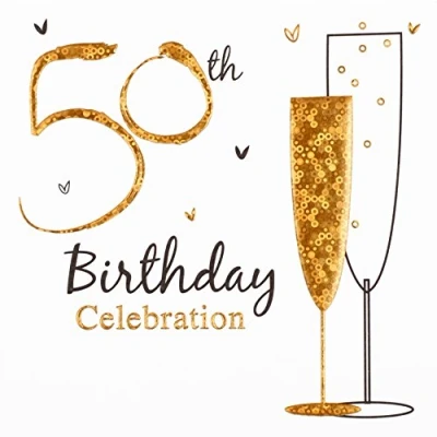 Image of Birthday Party Invitations (Pack of 6) 50th