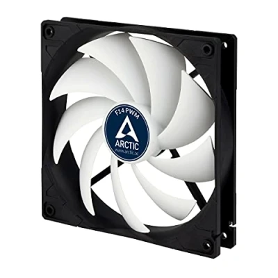 Image of ARCTIC F14 PWM 140 mm Case Fan, Signal regulates Fan Speed, quiet motor, Computer, Speed: 200 1350 RPM Black, White
