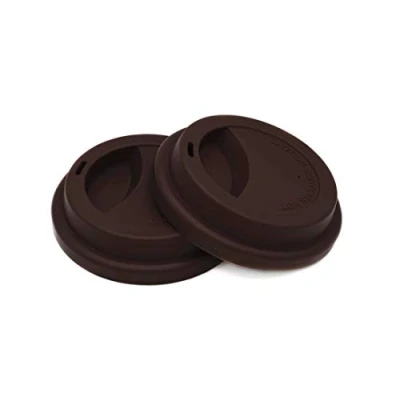 Image of NanTun Silicone Drinking Lid Spill Proof Cup Lids Reusable Coffee Mug Covers 2 Pcs