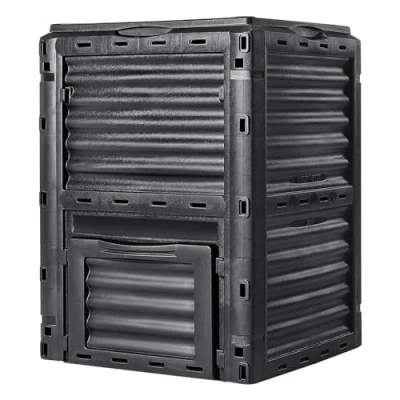 Image of VEVOR Garden Compost Bin 80 Gal, BPA Free Composter, Large Capacity Outdoor Composting with Top Lid and Bottom Door, Easy Assembling, Lightweight, Fast Creation of Fertile Soil