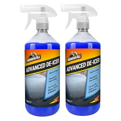 Image of Armor All Advanced De Icer, 2 x 1 Litre, Melts Ice Quickly, For Car Windows, Door Locks, Latches, Headlights