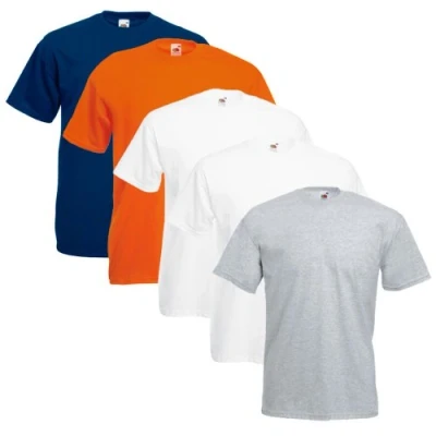 Image of Fruit of The Loom Original T Logo Men&#039;s Shirt, Pack 5 Small