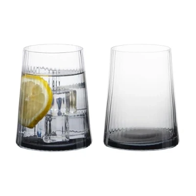 Image of Anton Studios Empire Set of 2 DOF Tumblers Smoke
