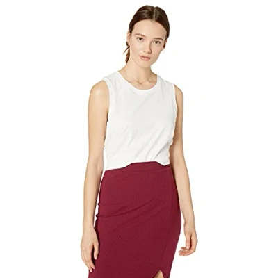 Image of The Drop Women&#039;s Nicole Crewneck Muscle Tank Top, White, XL
