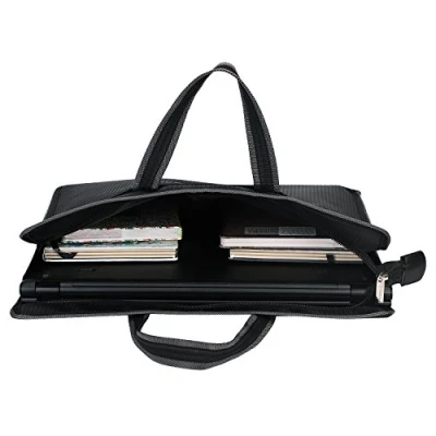 Image of A4 Portable File Bag Oxford Handbag Expanding Folder Briefcase Documents Messenger Books iPad Files Storage Pouch Organiser for Conference Business Travel