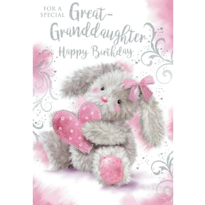 Image of GREAT GRANDDAUGHTER Birthday card Aura Range