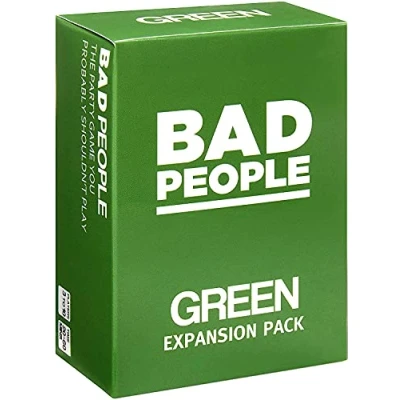 Image of BAD PEOPLE Party Game GREEN Expansion 100 New Question Cards for the Hilarious Adult Card Fun Parties &amp; Board Games Night with Your Group Find Out What Friends Really Think of You