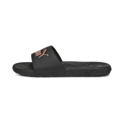 Image of Puma Women Cool Cat 2.0 Wns Slide Sandals, Black Rose Gold, 4 UK