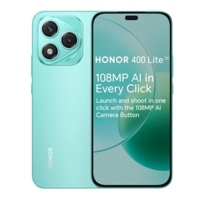 Image of HONOR 400 Lite Unlocked 5G Android AI Smartphone, Camera Button,108MP Camera,8GB+256GB Storage,Water Resistance,Marrs Green, 6 Months Extended Warranty (UK Version)