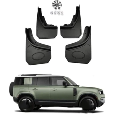 Image of AnJWen Car Mud Flaps for Defender 90/110 2020 2024,Car Wheel Protection, Accessories,Front and Rear Mudflaps Splash Guards Fender,4 Pcs
