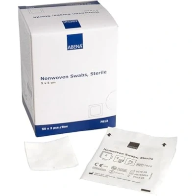 Image of ABENA Gauze Pads 100 in A Pack 5x5cm Wound Dressings Soft, Absorbent Non Sterile for Dressing. Wounds. Adhesive