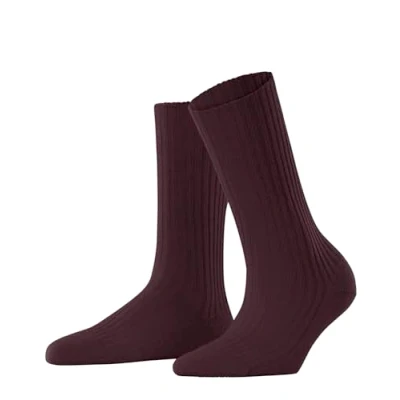 Image of FALKE Women&#039;s Cosy Wool Boot W So Viscose Cashmere Plain 1 Pair Socks, Red Barolo 8596, 2.5 5