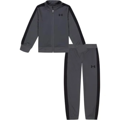 Image of Under Armour Boys Knit Track Suit Set Baby Grey/Black 18 24 Months