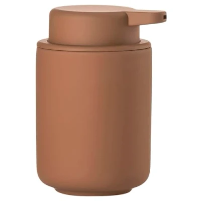 Image of Zone Denmark Ume Liquid Soap Dispenser Sandstone/Ceramic Soft Touch Coating Scandinavian Design 250 ml Height 12.7 cm Terracotta