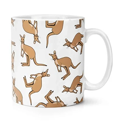 Image of Kangaroo Pattern 10oz Mug Cup