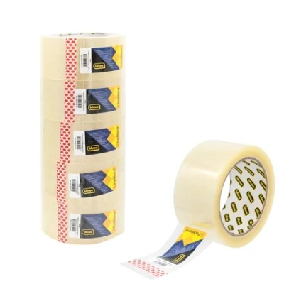 Image of Idena 90130 Adhesive Tape Transparent 50 mm x 66 m 6 Rolls Low Noise Parcel Ideal for Moving and Shipping