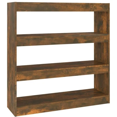 Image of vidaXL Book Cabinet/Room Divider Smoked Oak 100x30x103 cm