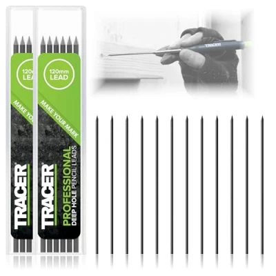 Image of Tracer Deep Hole Pencil Replacement Leads Set 12 x 2.8mm Graphite for the Pencil. of refills