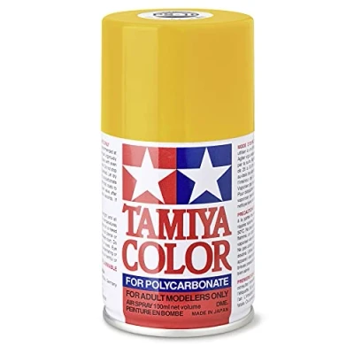 Image of TAMIYA 86019 PS 19 Camel Yellow Polycarbonate Spray Paint for Plastic Model Making, Making and Craft Accessories, Paints