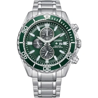 Image of Citizen Men Chronograph Eco Drive Watch with Stainless Steel Strap CA0820 50X
