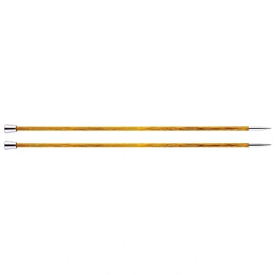 Image of KnitPro Royale: Knitting Pins: Single Ended: 40cm x 3.75mm, Birchwood, brass, Multi Colour, 3.75mm