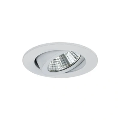 Image of BRUMBERG LED recessed spotlight Seven R, 3,000 K, white matt, aluminium