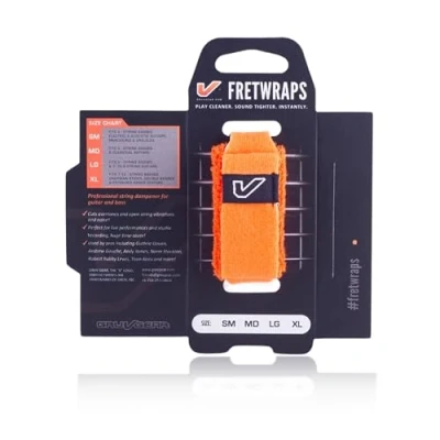 Image of Gruv Gear FretWraps HD &#039;Flare&#039; String Muter 1 Pack (Orange, Medium) (FW 1PK ORG MD)