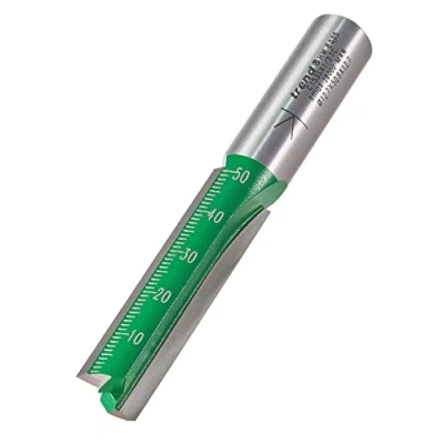 Image of Trend CraftPro Straight Two Flute Router Cutter Bit, 1/2 Inch Shank, 12.7mm Cut Diameter &amp; 50mm Length, Tungsten Carbide Tipped, C153SX1/2TC