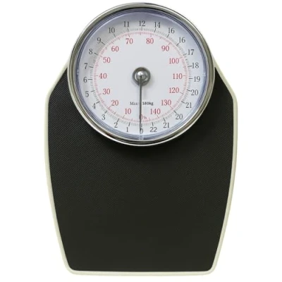 Image of Mechanical Body Weight Scales KG/ST/LB Doctor style Bathroom Large Easy to Read Rotating Dial Stones Kilograms Pounds