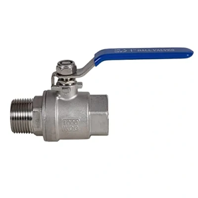 Image of JIVTO Stainless Steel Ball Valve 1 Inch BSP,Male to Female,2 PC Type Full Port for Water.