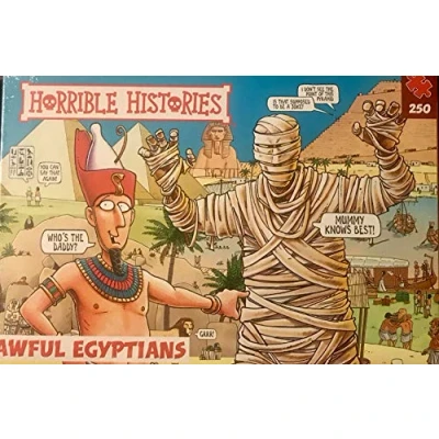Image of Horrible Histories Paul Lamond PLG 7255 Awful Egyptians 250 Piece Puzzle, Red