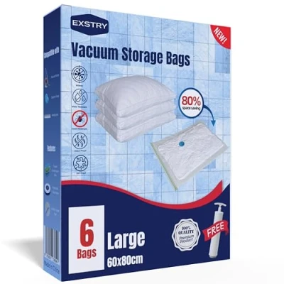 Image of Vacuum Storage Bags for Clothes (Large Pack of 6)