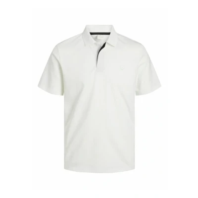 Image of JACK &amp; JONES Men&#039;s Jprccrodney LS Polo Shirt, Cloud Dancer, S