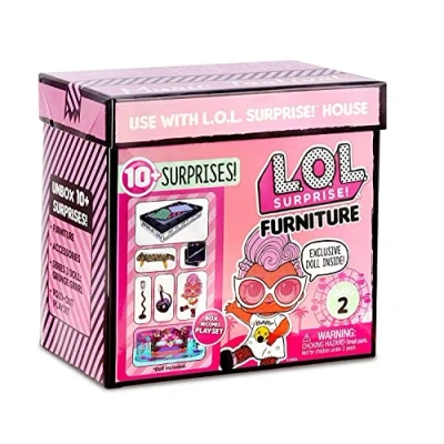 Image of L.O.L. Surprise! 564935E7C Furniture Doll and Collectible Figure with Accessories Music Festival Grunge Grrrl, 10 Surprises