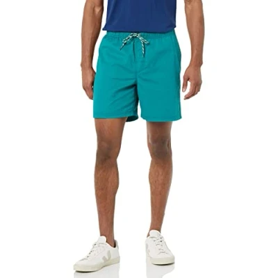Image of Amazon Essentials Men&#039;s 6 Inch Inseam Drawstring Shorts, Teal Blue, S