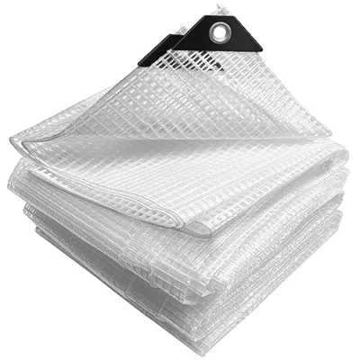 Image of VOUNOT 2x3m Tarpaulin Waterproof Heavy Duty Reinforced Clear Plastic Multipurpose Tarp Sheet Garden Furniture Shed Cover, Ground Sheets for Camping