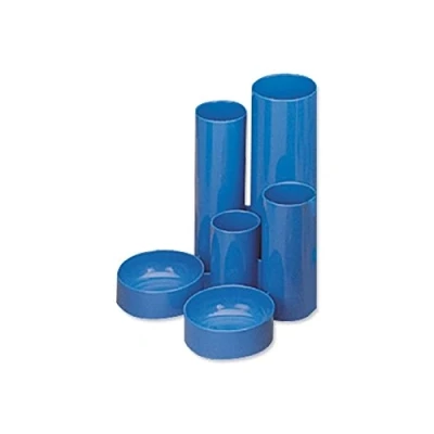 Image of 5 Star Office Desk Tidy with 6 Compartment Tubes Blue
