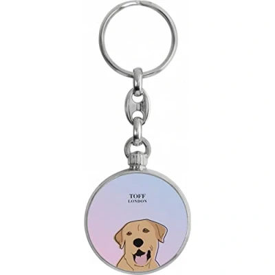 Image of Toff London Beige Labrador Retriever Dog Head Keyring