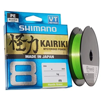 Image of Shimano Kairiki 8 150m Mantis Green 0.350mm/39.5kg Braided fishing line