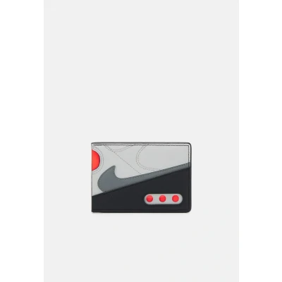 Image of Nike Icon Air Max 90 Card Wallet Credit Cards License Grey, Grey Red, Standard, Casual