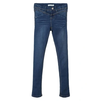 Image of Name It Girl&#039;s Nitsus Indigo K Skinny DNM Pant Noos Jeans, Blue (Dark Denim), 14 Y