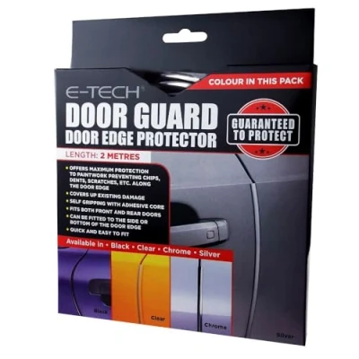 Image of E TECH Quality Chrome Door &amp; Boot Protection Strip Scratch Resistant