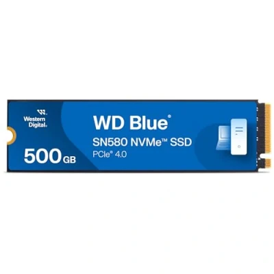 Image of WD Blue SN580 500GB, M.2 2280, NVMe SSD, PCIe Gen4 NVMe, up to 4,150 MB/s read speed, Includes Acronis True Image for Western Digital